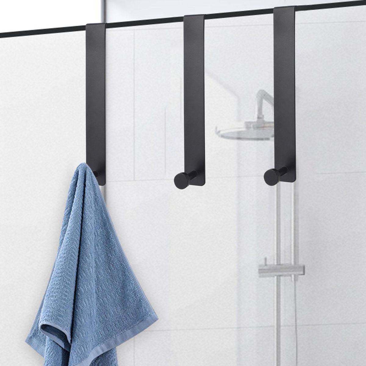 High Quality Door Hook Doormate Versatile Over-the-door for Clothes Black