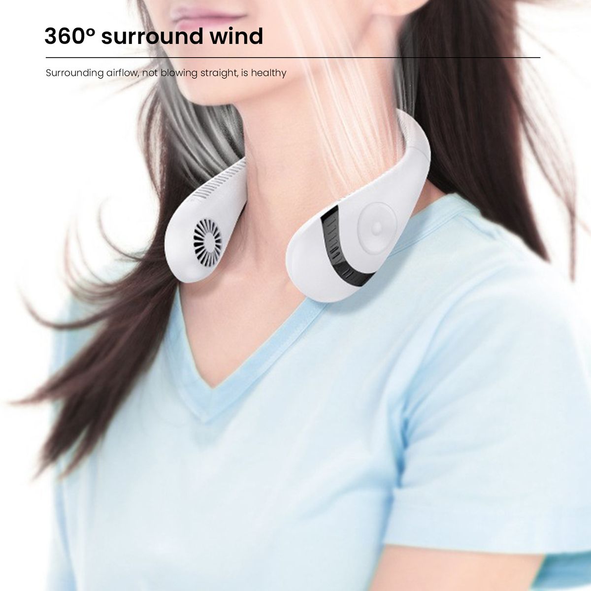Portable Neck Fan Hands Rechargeable Personal Fan