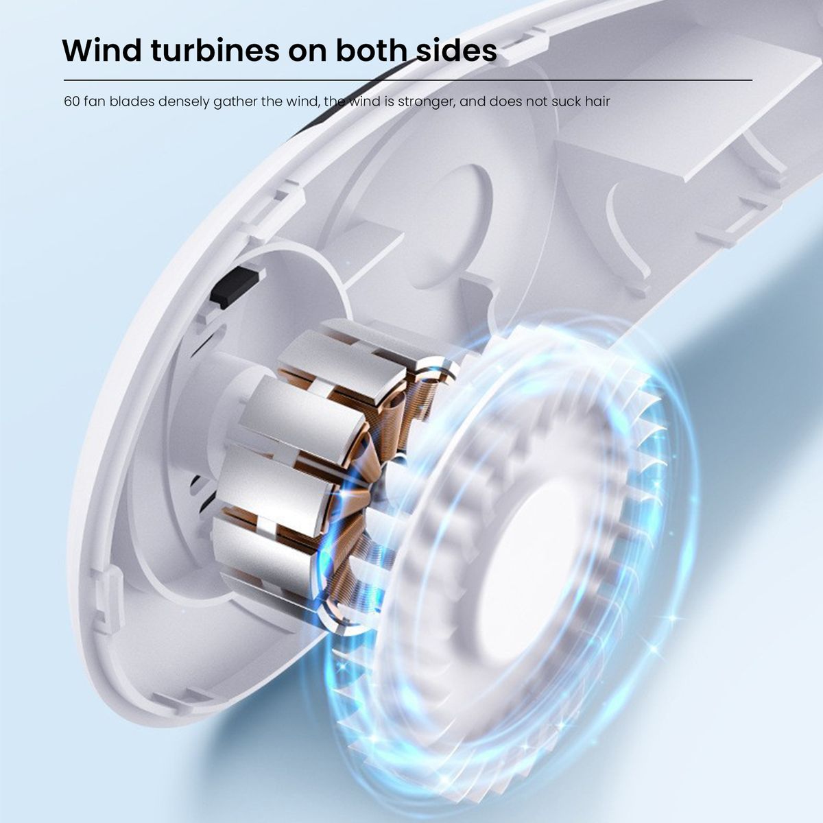 Portable Neck Fan Hands Rechargeable Personal Fan