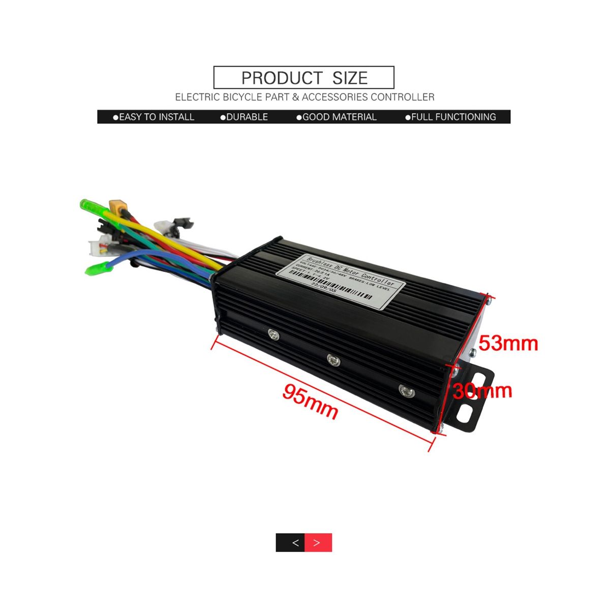 24V/36/48V E-Bike Sine Wave 26A 500/750W SM Three Mode Brushless Controller Electric Scooter Electric Bicycle Accessorie
