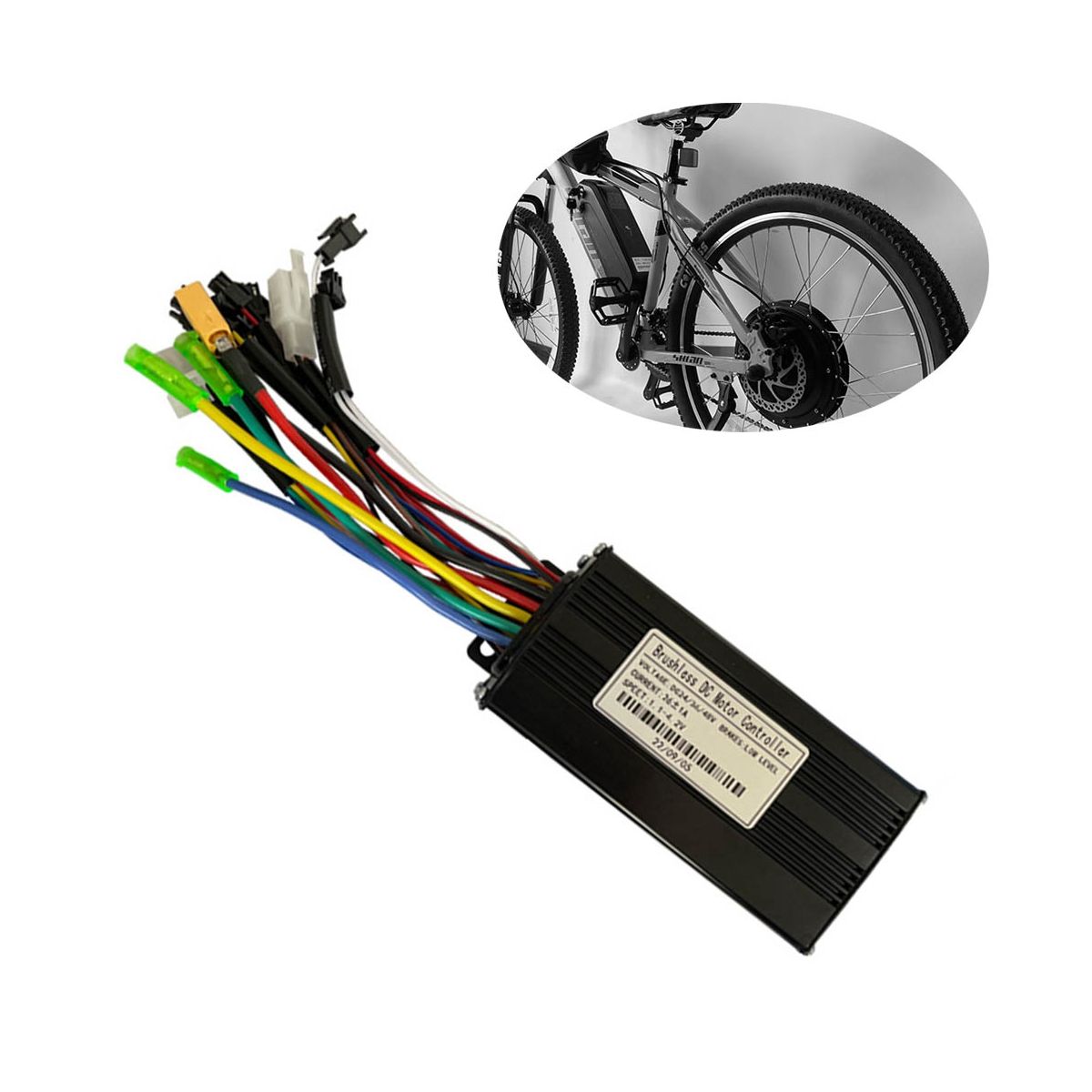 24V/36/48V E-Bike Sine Wave 26A 500/750W SM Three Mode Brushless Controller Electric Scooter Electric Bicycle Accessorie