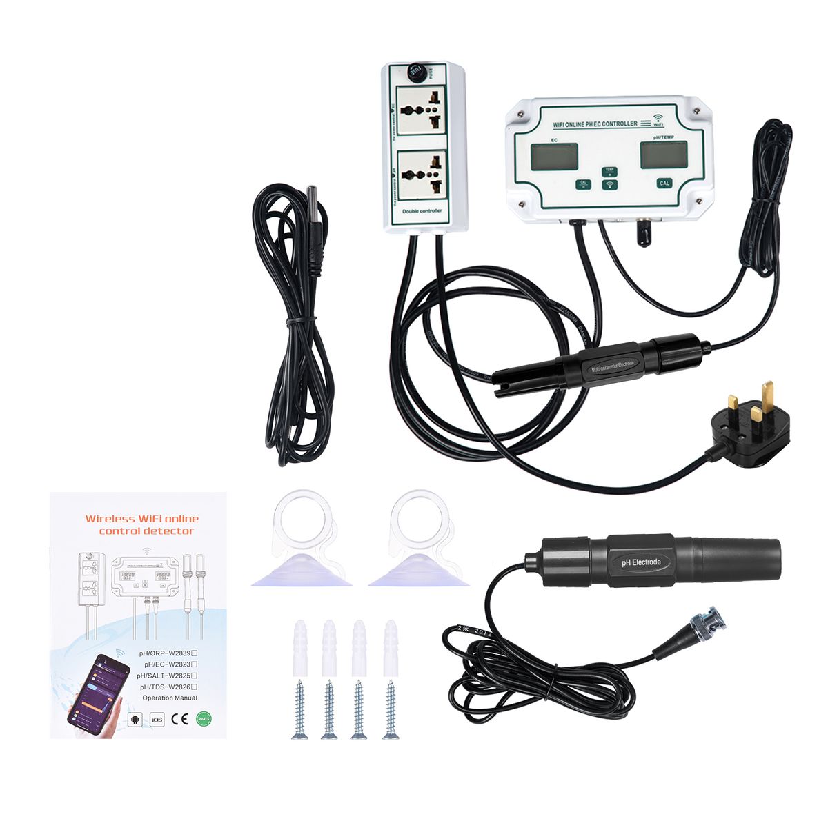 3-in-1 PH/EC/TEMP Water Quality Detector Wireless WiFi