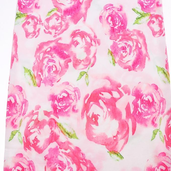 Baby Floral Swaddle Blanket Headband Set,Receiving Blanket Pink Rose