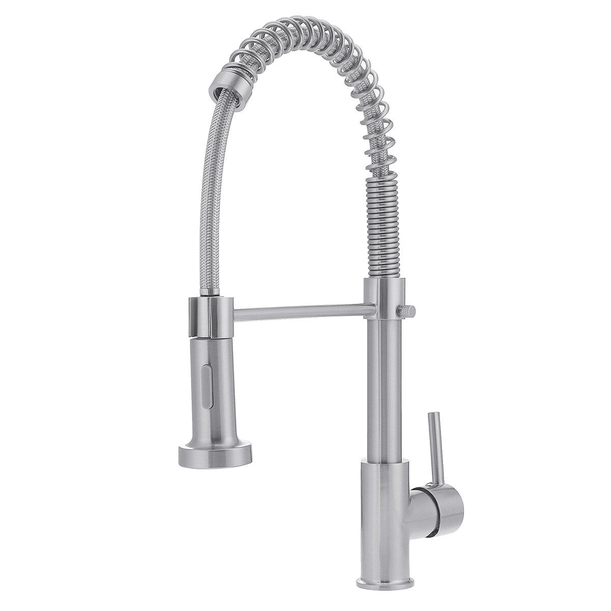 Bathroom Faucet 360° Rotating Chrome Copper With Pull Down Hose Spray Single Handle Lever Hot And Cold Tap Water Basin Kitchen Sink Wash Home Brushed