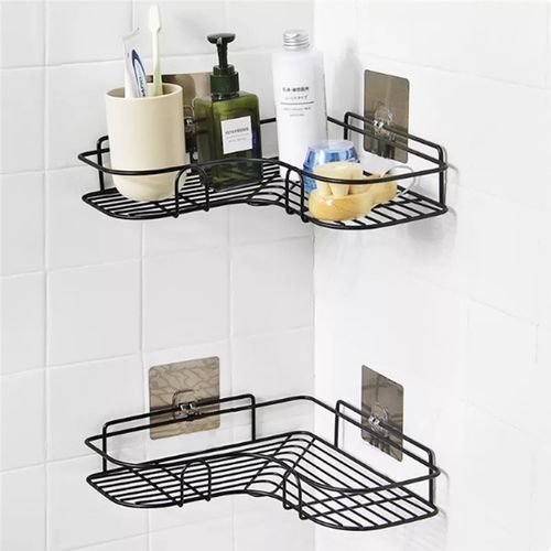 Iron Wrought Shelf Wall Mount With Suction No Drilling