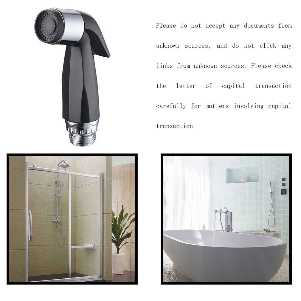 ABS Handheld Small Spray Gun Personal Hand Held Shower Head Douche Toilet Bidet Spray Bathroom  Flower    Sprinkler Body Cleaner-black+silver