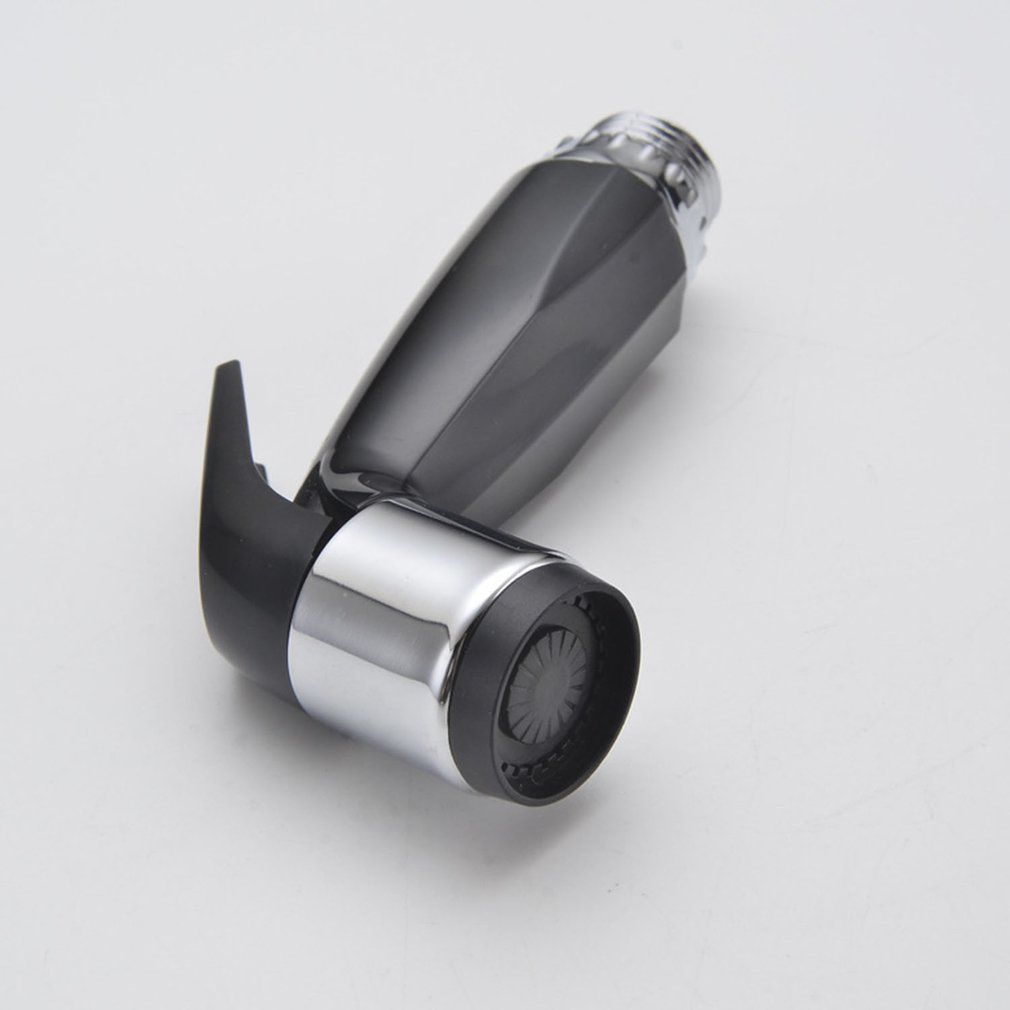 ABS Handheld Small Spray Gun Personal Hand Held Shower Head Douche Toilet Bidet Spray Bathroom  Flower    Sprinkler Body Cleaner-black+silver