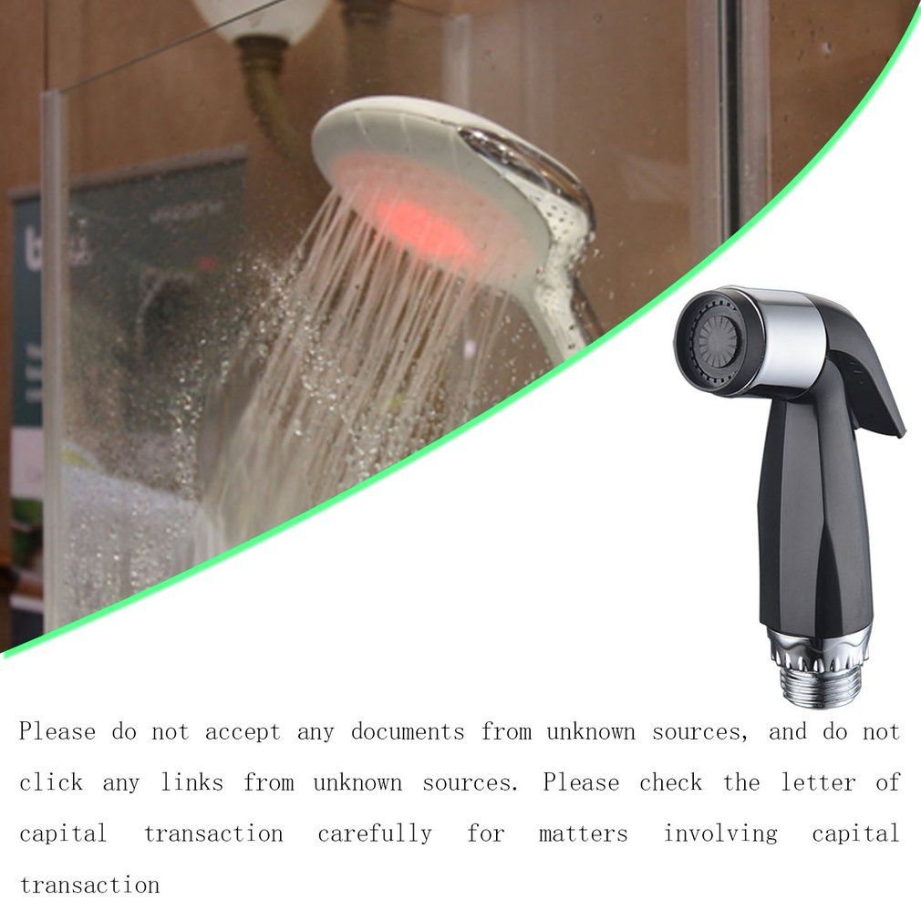 ABS Handheld Small Spray Gun Personal Hand Held Shower Head Douche Toilet Bidet Spray Bathroom  Flower    Sprinkler Body Cleaner-black+silver