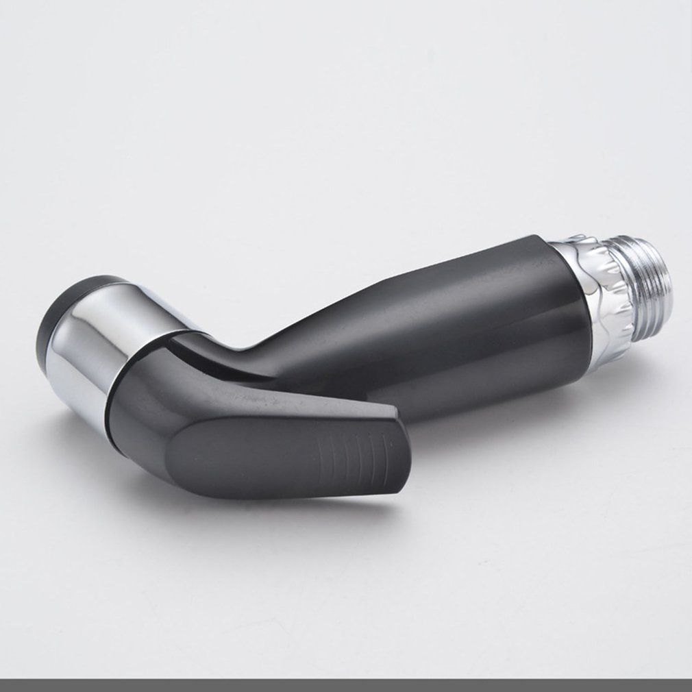 ABS Handheld Small Spray Gun Personal Hand Held Shower Head Douche Toilet Bidet Spray Bathroom  Flower    Sprinkler Body Cleaner-black+silver