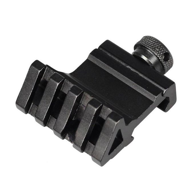 Adapter With 45° Angle Aluminum Mounting   4 Slot Airsoft Rail Mount-black
