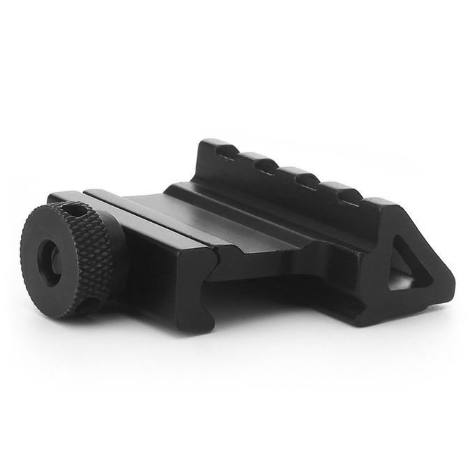 Adapter With 45° Angle Aluminum Mounting   4 Slot Airsoft Rail Mount-black