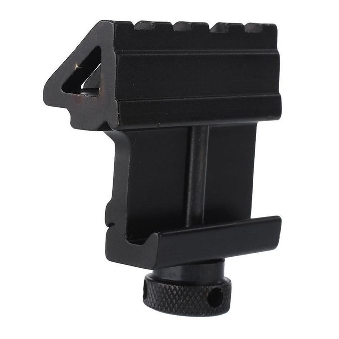 Adapter With 45° Angle Aluminum Mounting   4 Slot Airsoft Rail Mount-black