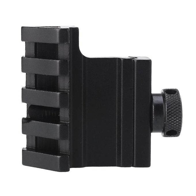 Adapter With 45° Angle Aluminum Mounting   4 Slot Airsoft Rail Mount-black