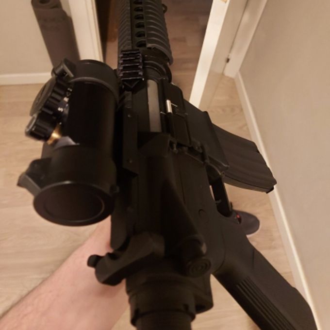 Adapter With 45° Angle Aluminum Mounting   4 Slot Airsoft Rail Mount-black