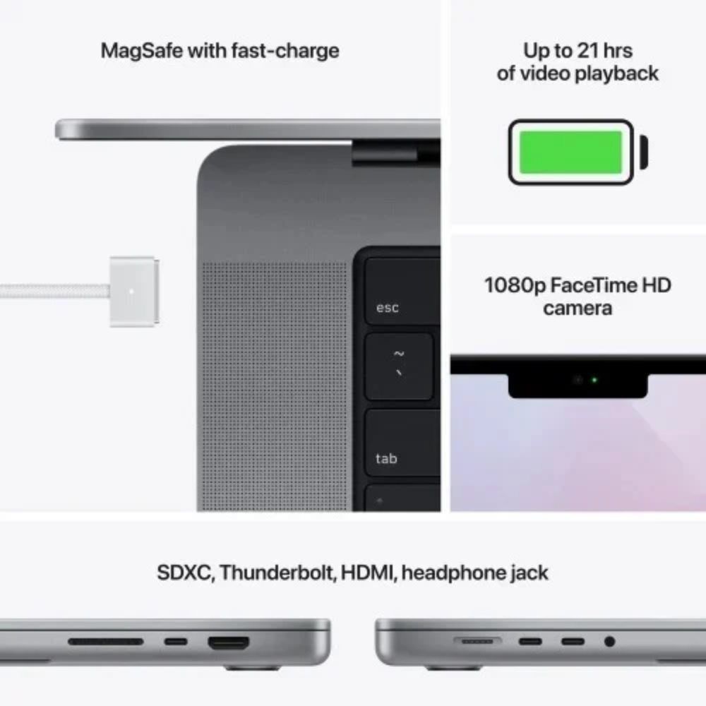 MacBook Pro 16.2" - 32GB - 1TB - 10 Cores - M1 Max - Silver