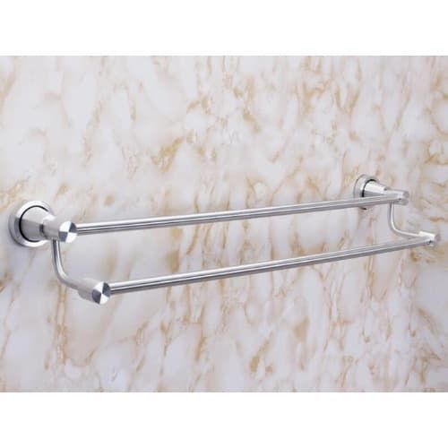 Double Rail Towel Hanger - Silver X90cm