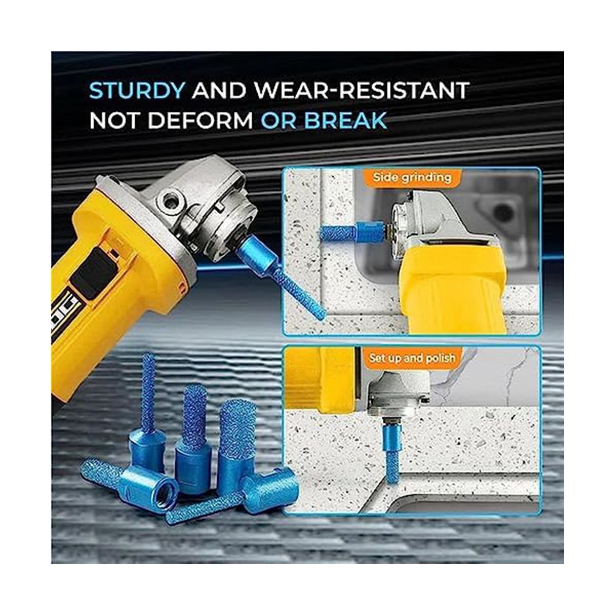 Slotting Tool Angle Grinder Trimming Milling Cutter, Carbide End Mills Set (Set)