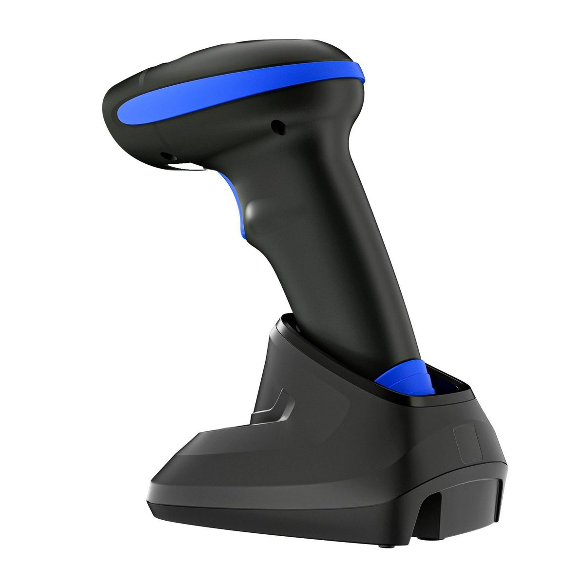 CW200 Bluetooth & Wireless 2D Barcode Scanner Handheld QR Code Scanner USB Wired 1D Barcode Reader 3 In 1 With Charging Base Use For Store,Supermarket, Warehouse Support Android,iOS（BLUE）