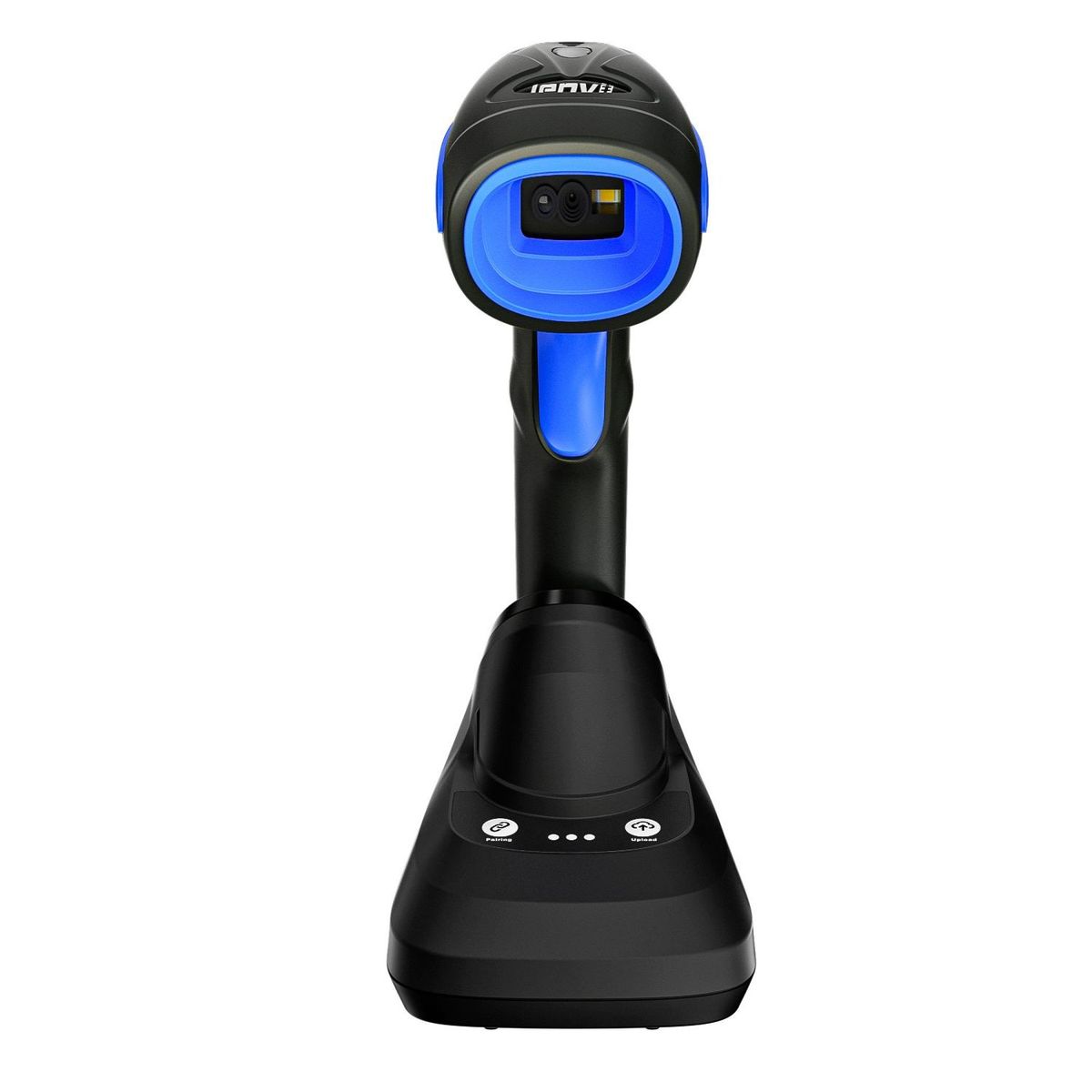 CW200 Bluetooth & Wireless 2D Barcode Scanner Handheld QR Code Scanner USB Wired 1D Barcode Reader 3 In 1 With Charging Base Use For Store,Supermarket, Warehouse Support Android,iOS（BLUE）