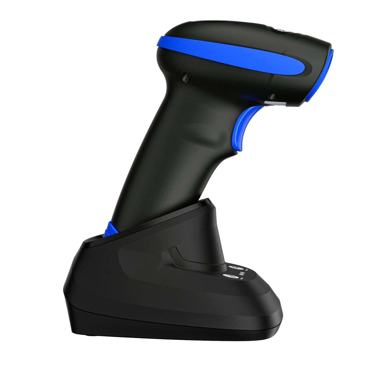 CW200 Bluetooth & Wireless 2D Barcode Scanner Handheld QR Code Scanner USB Wired 1D Barcode Reader 3 In 1 With Charging Base Use For Store,Supermarket, Warehouse Support Android,iOS（BLUE）