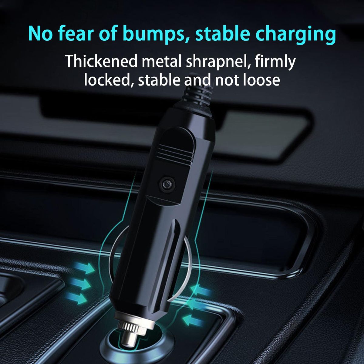 Car Charger Adapter QC3.0 High Efficiency Car Phone Charger Black