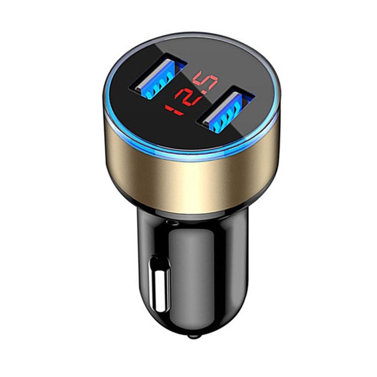Car Charger Universal Dual USB Car-charger Adapter Golden