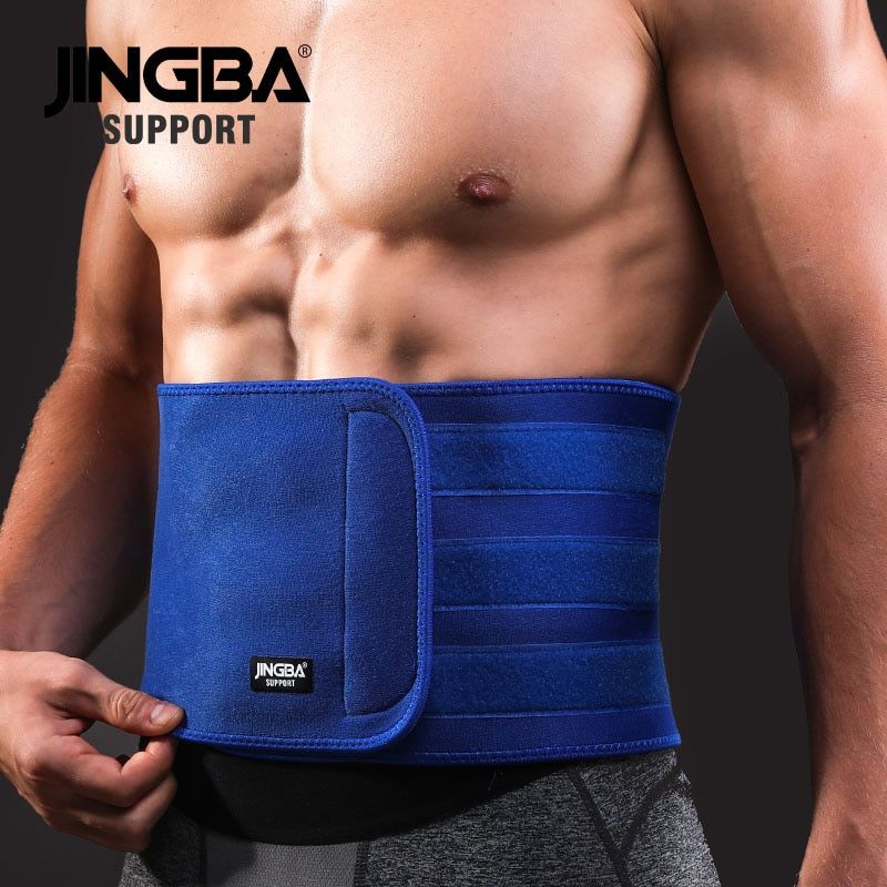 Back Waist Support Waist Trimmer Slim Fit Abdominal Waist Sweat Belt Sports Safety Sports Protective Gear-blue