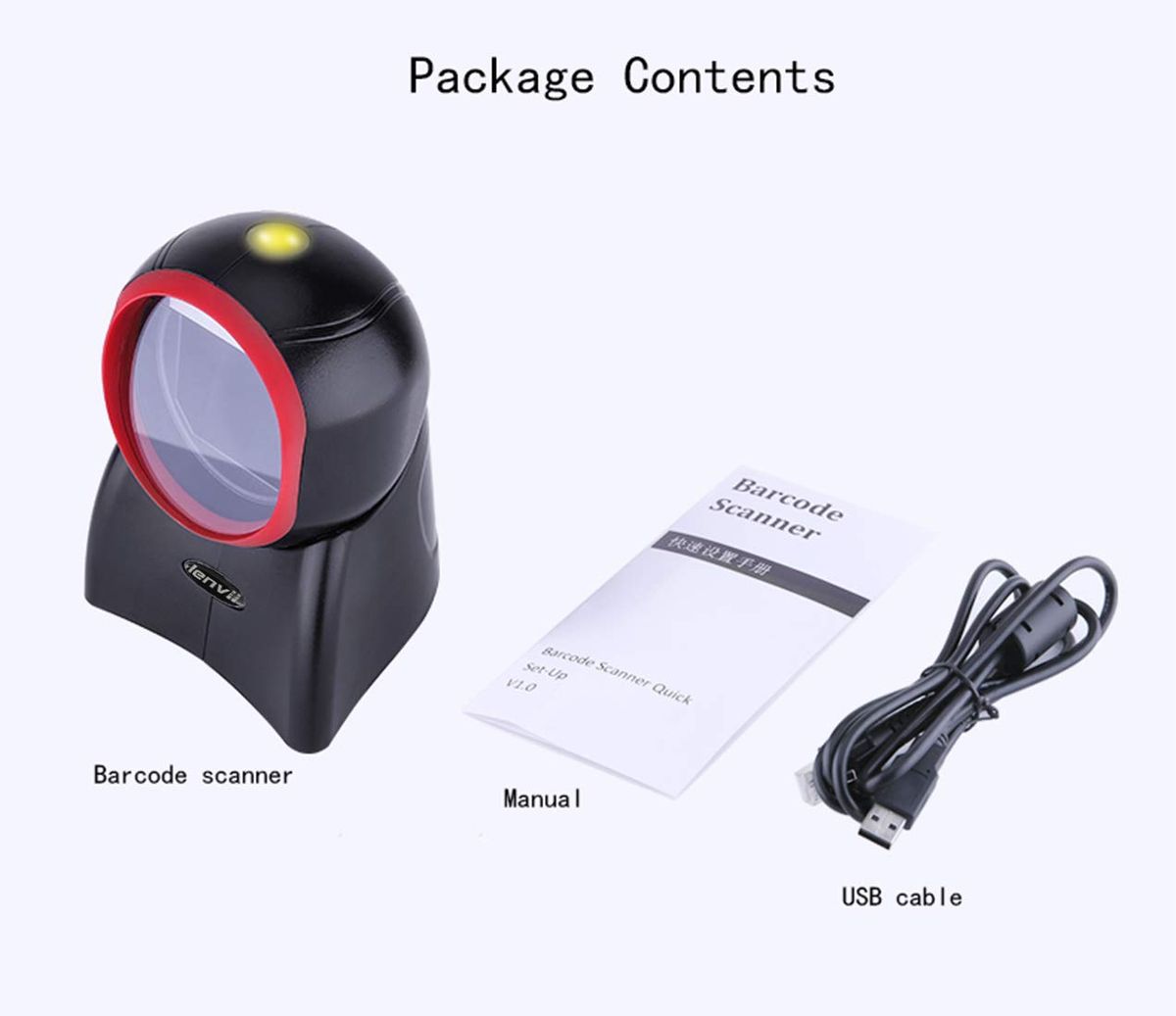 E655 2D Classical Desktop Bar Code Reader,Economical Bar Code Scanner,1D 、2D、QR-code Bar Code Scanner For Logistics, Supermarket, Warehouse