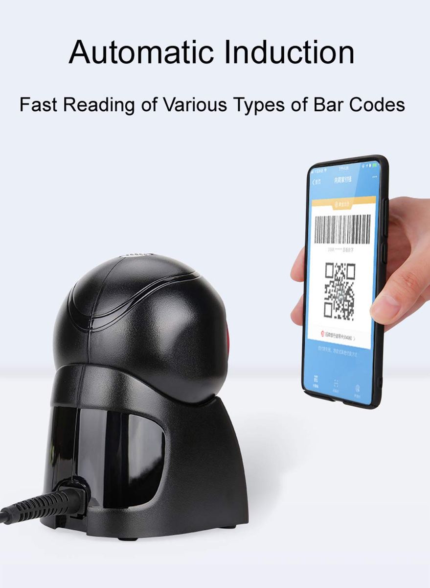 E655 2D Classical Desktop Bar Code Reader,Economical Bar Code Scanner,1D 、2D、QR-code Bar Code Scanner For Logistics, Supermarket, Warehouse