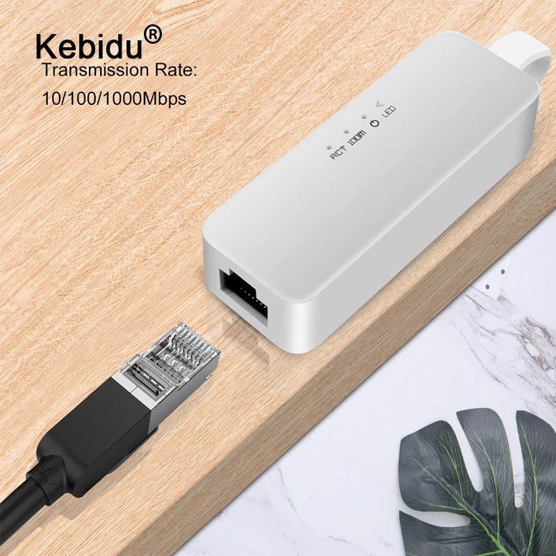 Kebidu USB Ethernet Adapter USB 2.0 USB 3.0 100 1000Mbps