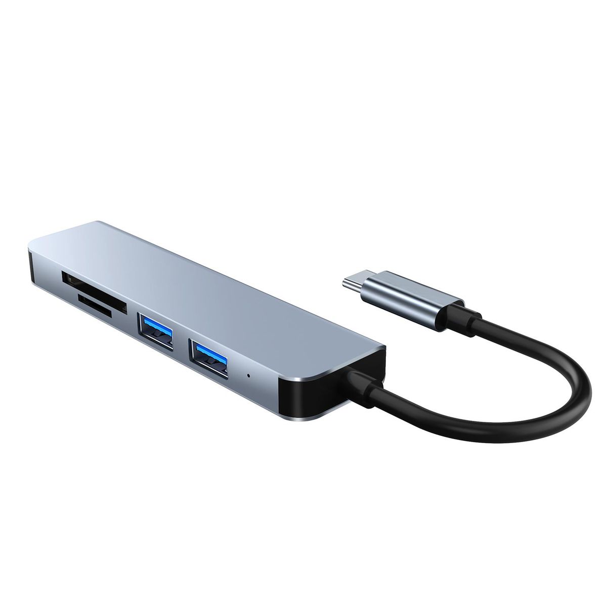 2103T USB C Hub 5-in-1 Type C Docking Station with USB3.0+USB2.0*2+SD/TF Card Readers Multi-port Hub Adapter for Laptops Tablets Smartphones with Type C Port