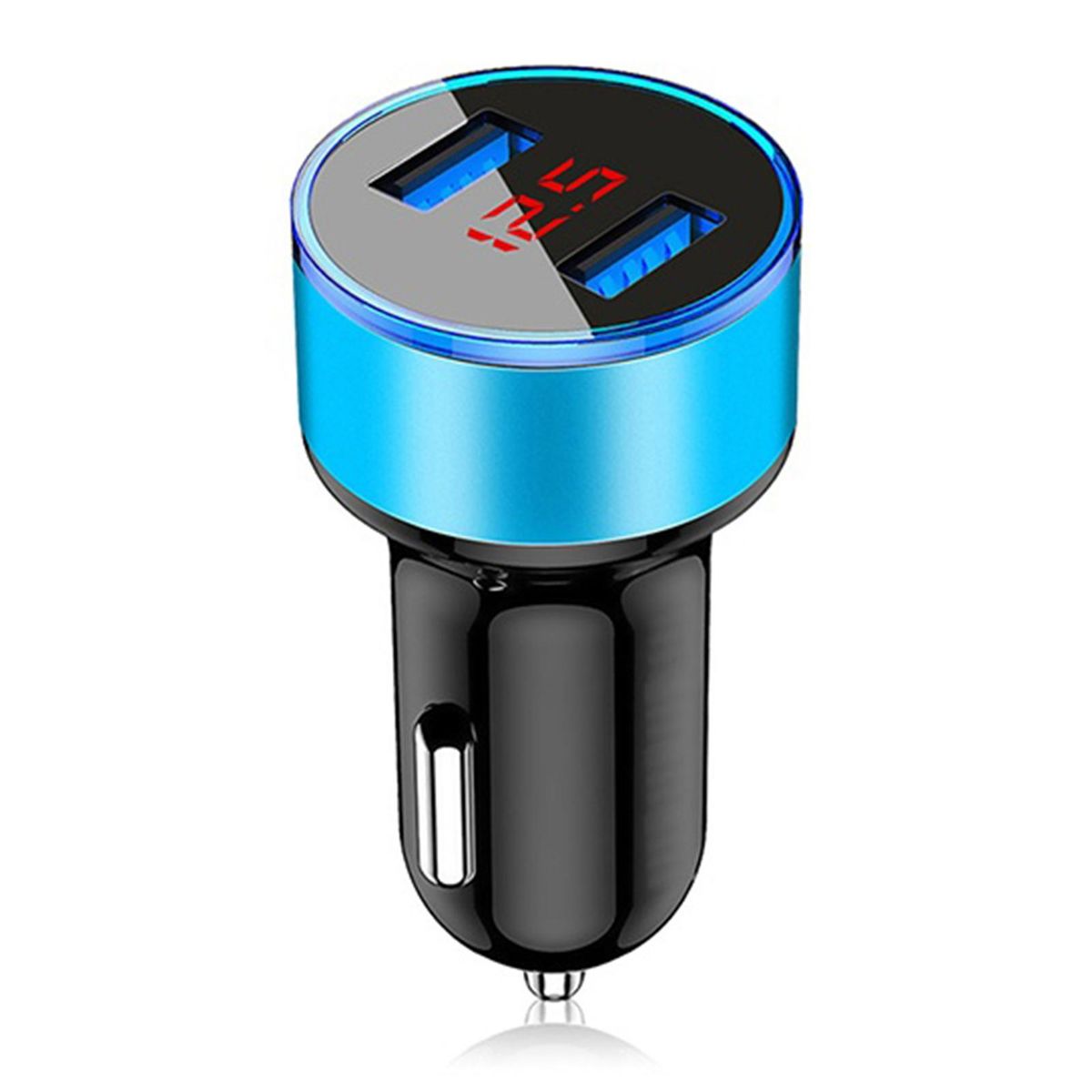 Car Charger Universal Dual USB Car-charger Adapter Blue