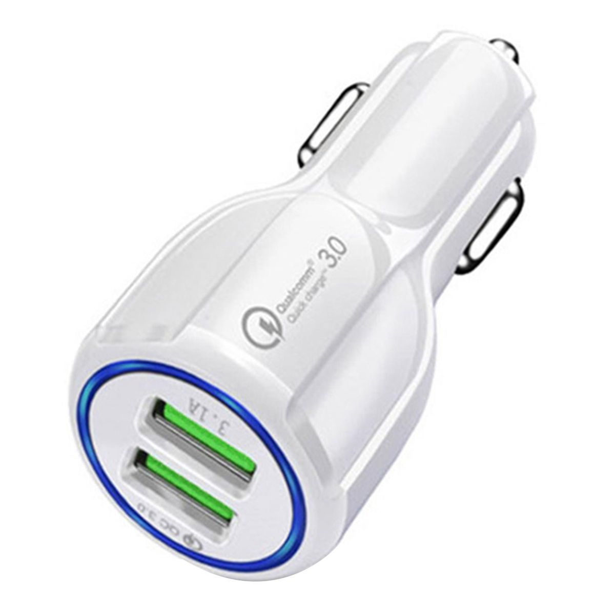 Car Charger QC3.0 USB Car Phone Charger White