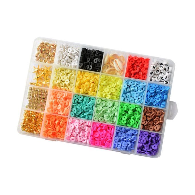 2 Piece Clay Spacer Beads Kit Craft Beads For DIY Bracelets