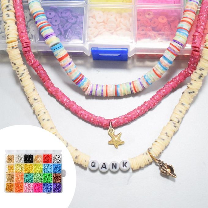 2 Piece Clay Spacer Beads Kit Craft Beads For DIY Bracelets