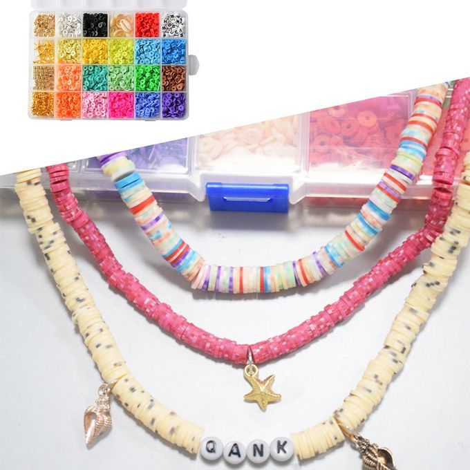 2 Piece Clay Spacer Beads Kit Craft Beads For DIY Bracelets