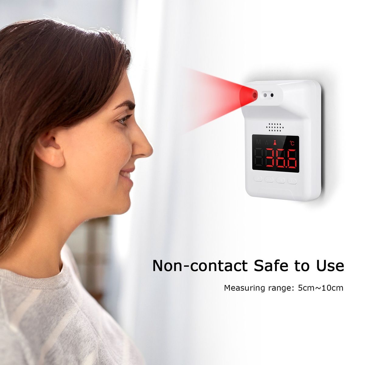 Wall-mounted Infrared Thermometer People Counter 12