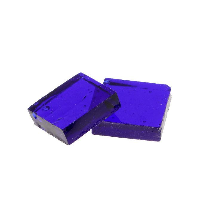 Lot Clear Glass Mosaic Tiles For DIY Crafts 10mm X 10mm Cobalt Blue