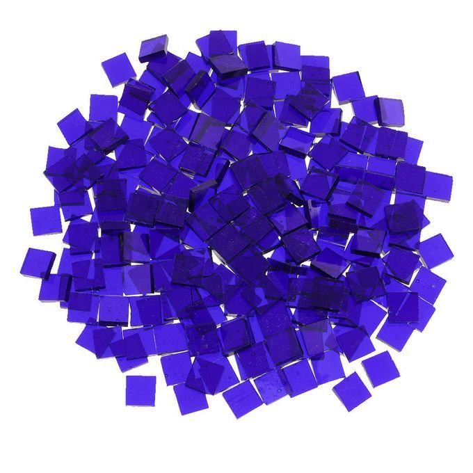 Lot Clear Glass Mosaic Tiles For DIY Crafts 10mm X 10mm Cobalt Blue
