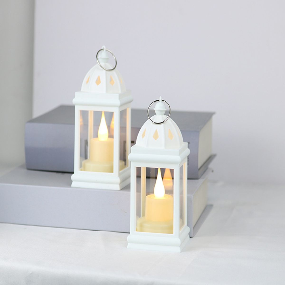 Lamp Ornaments Simulation Flame Candelabra Lamp White