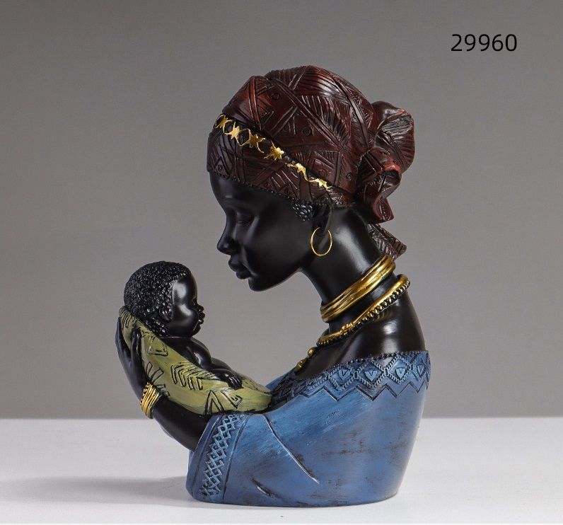 African Mother Statues Figurines Mother's Day Gift Sculpture