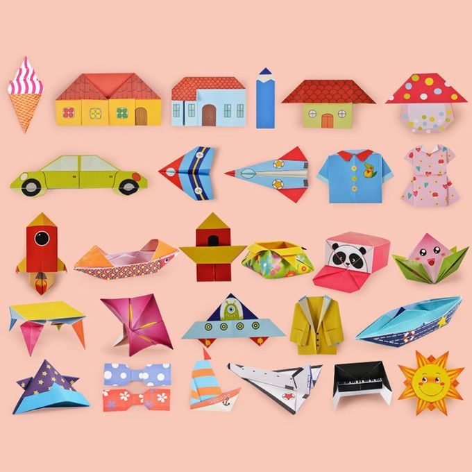 54 Pages DIY Kids  Raft Toy 3D  Artoon Origami Han Raft Paper Art Learning-colorful-life