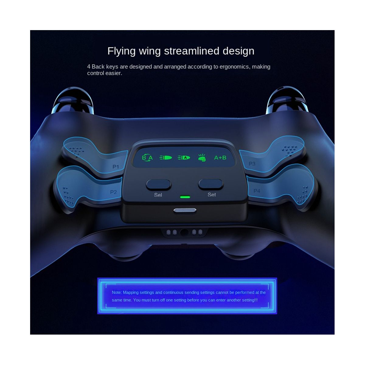For Ps5 Controller Remappable Kit Back and 4 Back Buttons Rise Remap Kit(White)