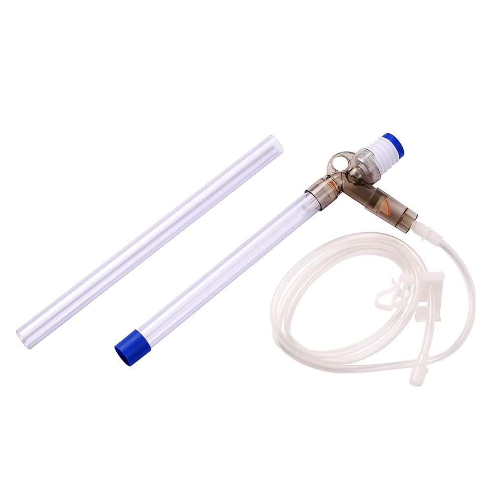 HugeSun Manual Air-pressing Aquarium Fish Tank Water Changer Gravel Cleaner Sand Washer with 3ft Soft Hose and Water Flow Clamp