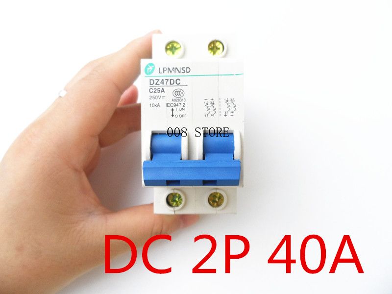 Poles 40A Solar Breaker MCB 2P Circuit DC 2 Energy