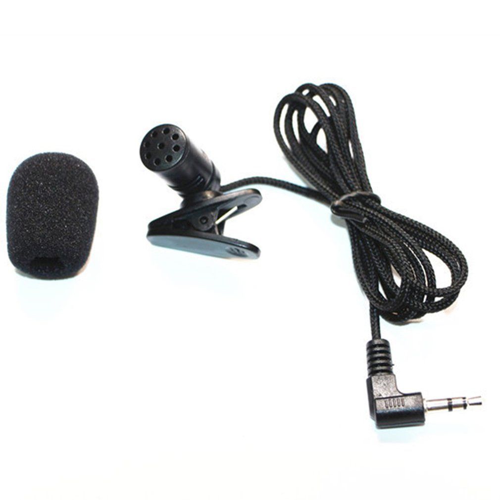 3.5mm Mini Clip-on Lavalier Microphone Recording Microphone For Mobile Phone Laptop Microphone Microphone Amplifier-black