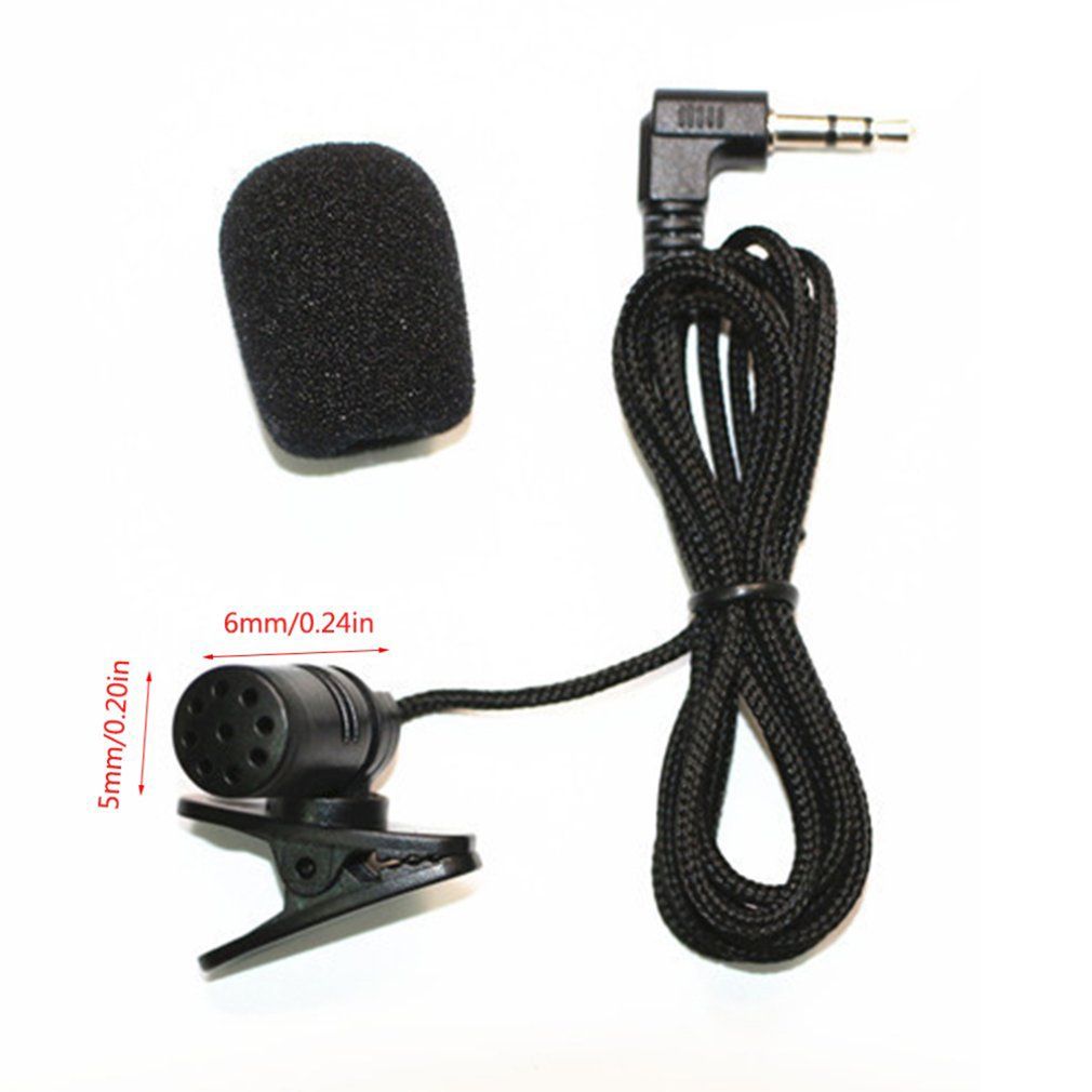 3.5mm Mini Clip-on Lavalier Microphone Recording Microphone For Mobile Phone Laptop Microphone Microphone Amplifier-black