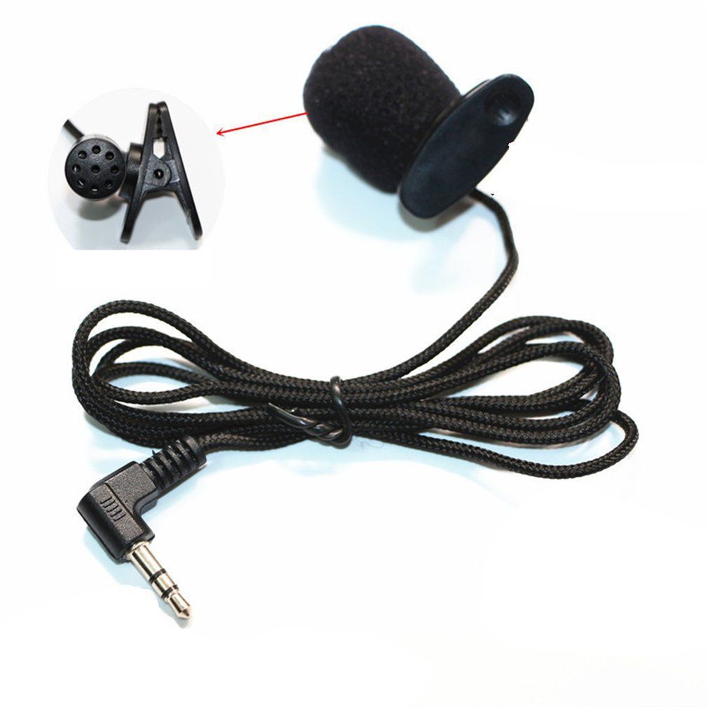 3.5mm Mini Clip-on Lavalier Microphone Recording Microphone For Mobile Phone Laptop Microphone Microphone Amplifier-black