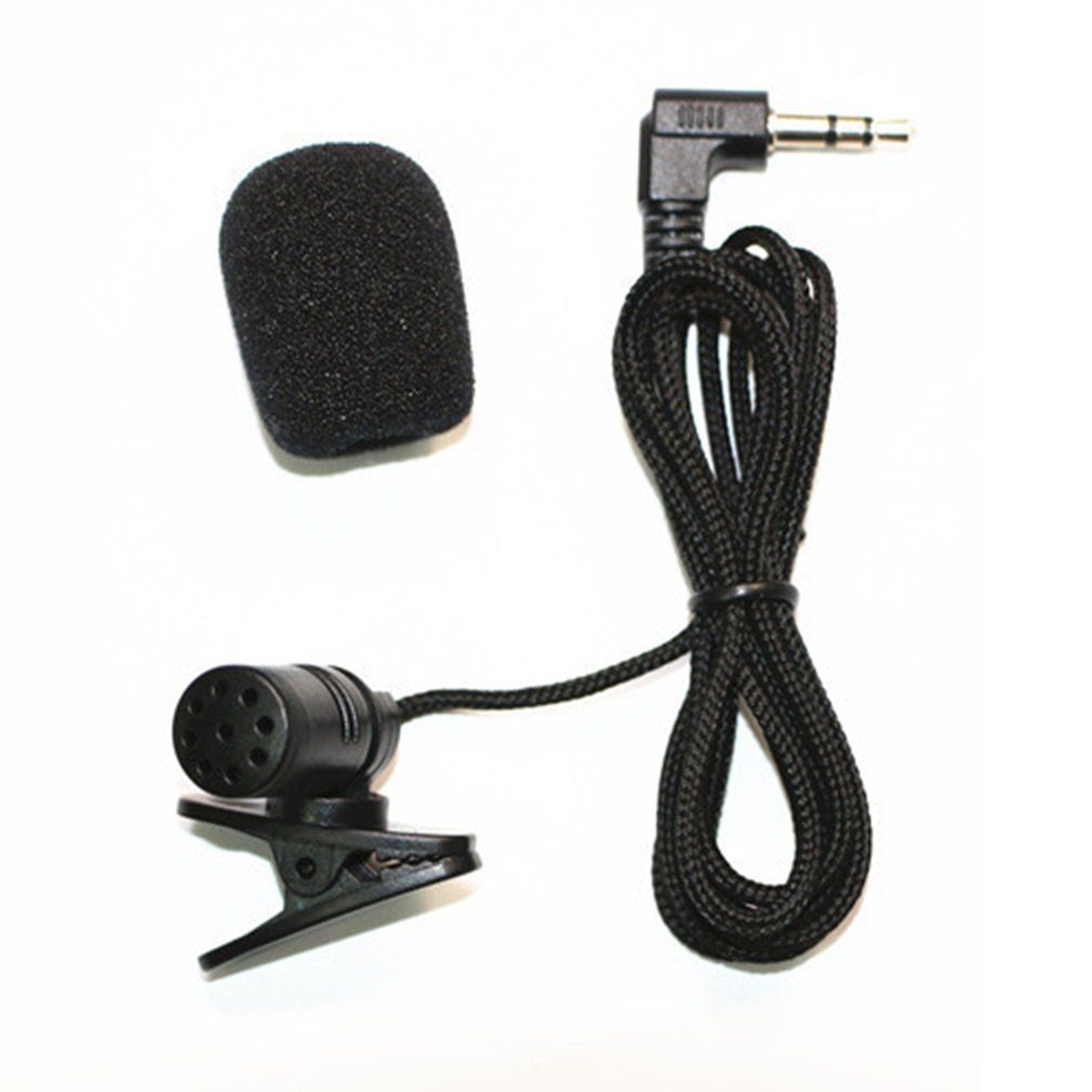 3.5mm Mini Clip-on Lavalier Microphone Recording Microphone For Mobile Phone Laptop Microphone Microphone Amplifier-black