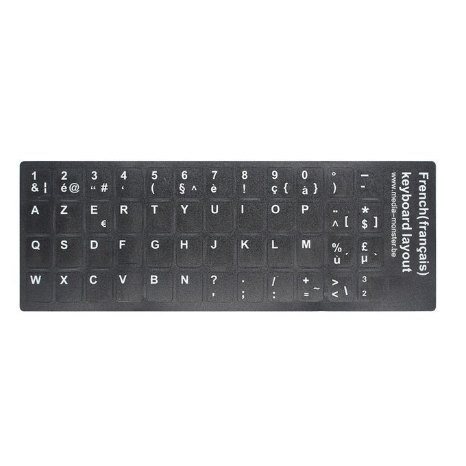 French Replacement Keyboard Sticker With Big Letters